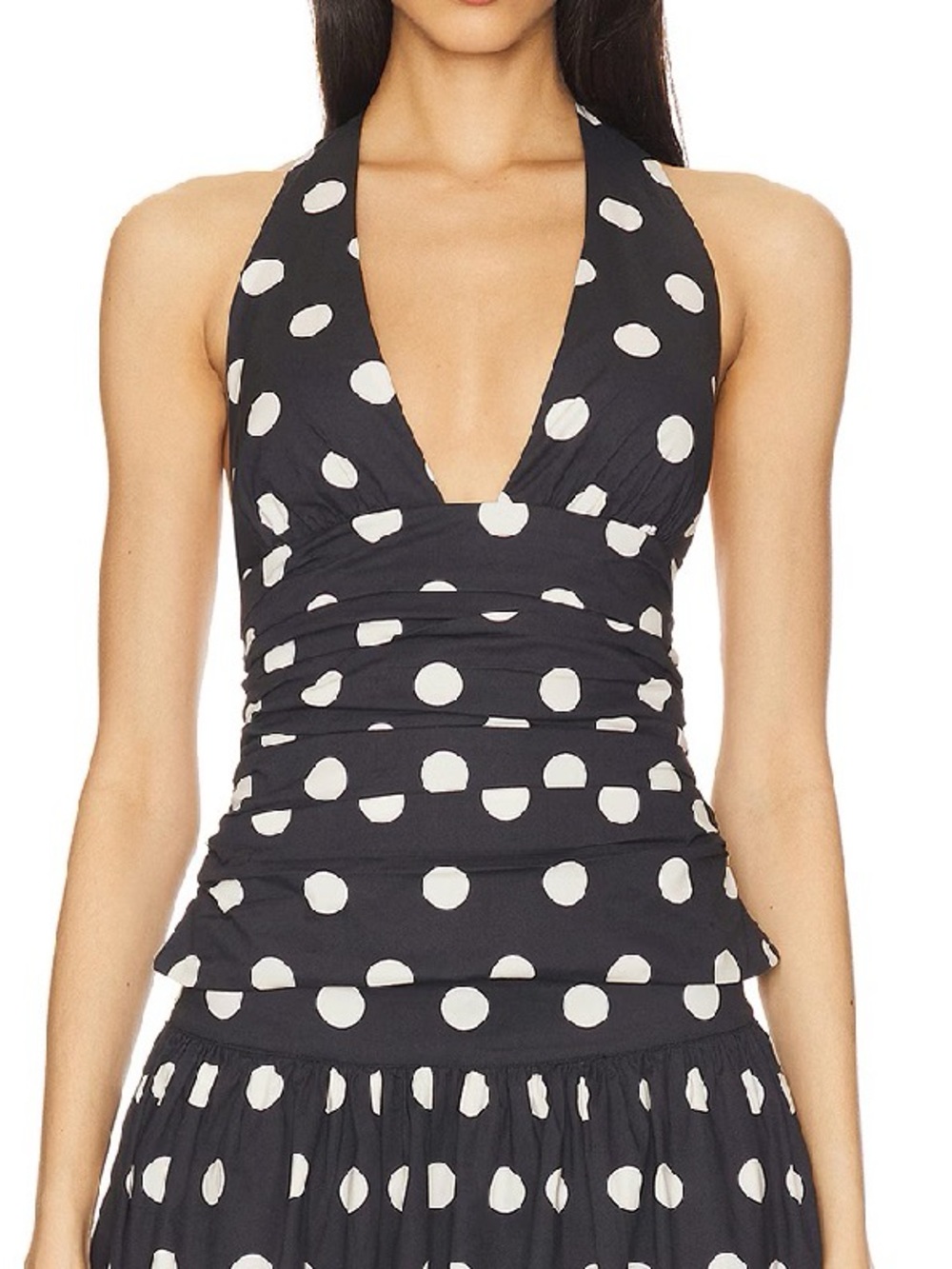 Lovers + Friends Devon Top - Black and White Polka Dot